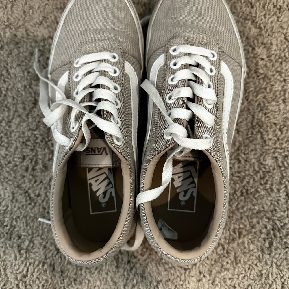 Vans Gray and White Old Skool Sneakers